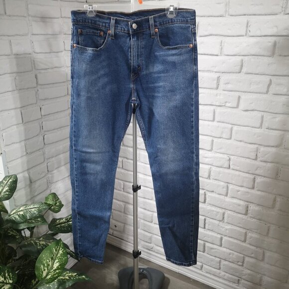 Levi's 512 Men's Size 32 Waist Medium Wash Slim Fit Blue Jeans - Picture 2 of 13